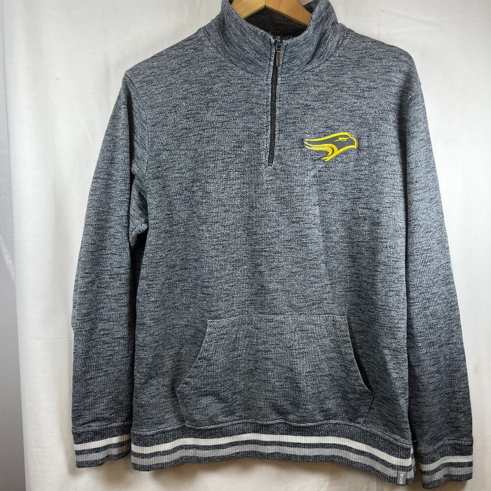 Bruzer Sweater Mens Large Long Sleeve Collared 1/4 Zip Kangaroo Pockets